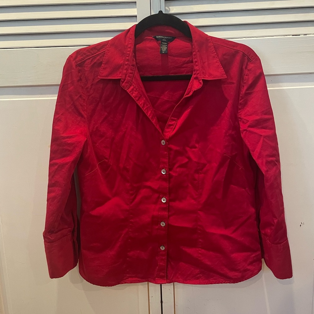 Banana Republic Vibrant Red Shirt